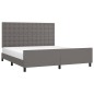 Giroletto con Testiera Grigio 180x200 cm in Similpelle
