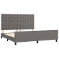 Giroletto con Testiera Grigio 180x200 cm in Similpelle