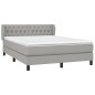 vidaXL Giroletto a Molle con Materasso Grigio Chiaro 140x190cm Tessuto