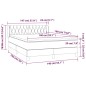 vidaXL Giroletto a Molle con Materasso Grigio Chiaro 140x190cm Tessuto