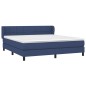 vidaXL Giroletto a Molle con Materasso Blu 160x200 cm in Tessuto