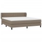 Giroletto a Molle con Materasso Tortora 180x200 cm in Tessuto