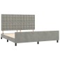 vidaXL Giroletto con Testiera Grigio Chiaro 180x200 cm in Velluto