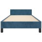 vidaXL Giroletto senza Materasso Blu Scuro 90x200 cm in Velluto vidaXL Giroletto senza Materasso Blu Scuro 90x200 cm in Velluto