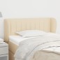 vidaXL Testiera ad Orecchio Crema 103x23x78/88 cm in Tessuto vidaXL Testiera ad Orecchio Crema 103x23x78/88 cm in Tessuto