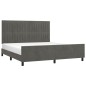 vidaXL Giroletto senza Materasso Grigio Scuro 160x200 cm Velluto vidaXL Giroletto senza Materasso Grigio Scuro 160x200 cm Velluto