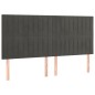 vidaXL Giroletto senza Materasso Grigio Scuro 160x200 cm Velluto vidaXL Giroletto senza Materasso Grigio Scuro 160x200 cm Velluto
