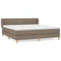Giroletto a Molle con Materasso Tortora 180x200 cm in Tessuto