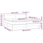 vidaXL Giroletto a Molle con Materasso Nero 200x200 cm in Tessuto