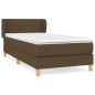 vidaXL Giroletto a Molle con Materasso Marrone Scuro 100x200cm Tessuto