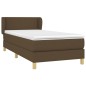 vidaXL Giroletto a Molle con Materasso Marrone Scuro 100x200cm Tessuto