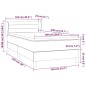 vidaXL Giroletto a Molle con Materasso Crema 100x200 cm in Tessuto