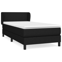 vidaXL Giroletto a Molle con Materasso Nero 80x200 cm inTessuto