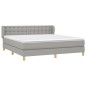 vidaXL Giroletto a Molle con Materasso Grigio Chiaro180x200 cm Tessuto