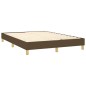 vidaXL Giroletto a Molle con Materasso Marrone Scuro 140x190cm Tessuto