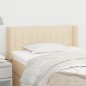 vidaXL Testiera ad Orecchio Crema 103x16x78/88 cm in Tessuto vidaXL Testiera ad Orecchio Crema 103x16x78/88 cm in Tessuto