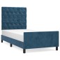 vidaXL Giroletto senza Materasso Blu Scuro 80x200 cm in Velluto vidaXL Giroletto senza Materasso Blu Scuro 80x200 cm in Velluto