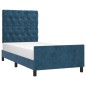 vidaXL Giroletto senza Materasso Blu Scuro 80x200 cm in Velluto vidaXL Giroletto senza Materasso Blu Scuro 80x200 cm in Velluto