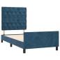 vidaXL Giroletto senza Materasso Blu Scuro 80x200 cm in Velluto vidaXL Giroletto senza Materasso Blu Scuro 80x200 cm in Velluto