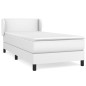 vidaXL Giroletto a Molle con Materasso Bianco 80x200 cm in Similpelle