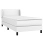vidaXL Giroletto a Molle con Materasso Bianco 80x200 cm in Similpelle