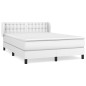 vidaXL Giroletto a Molle con Materasso Bianco 140x200 cm in Similpelle