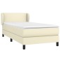 vidaXL Giroletto a Molle con Materasso Crema 90x200 cm in Similpelle