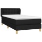 Giroletto a Molle con Materasso Nero 90x190 cm in Tessuto