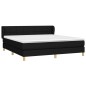 vidaXL Giroletto a Molle con Materasso Nero 180x200 cm in Tessuto