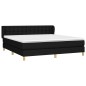 vidaXL Giroletto a Molle con Materasso Nero 180x200 cm in Tessuto