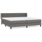 vidaXL Giroletto a Molle con Materasso Grgio 200x200 cm in Similpelle