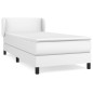 vidaXL Giroletto a Molle con Materasso Bianco 100x200 cm in Similpelle