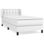 Giroletto a Molle con Materasso Bianco 90x190 cm in Similpelle