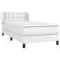 Giroletto a Molle con Materasso Bianco 90x190 cm in Similpelle