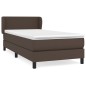 Giroletto a Molle con Materasso Marrone 80x200 cm in Similpelle