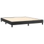 vidaXL Giroletto a Molle con Materasso Nero 180x200 cm in Similpelle