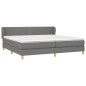vidaXL Giroletto a Molle con Materasso Grigio Scuro 200x200 cm Tessuto