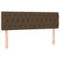 vidaXL Giroletto a Molle con Materasso Marrone Scuro 140x190cm Tessuto