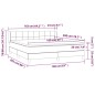 vidaXL Giroletto a Molle con Materasso Grigio Chiaro160x200 cm Tessuto