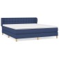 Giroletto a Molle con Materasso Blu 180x200 cm in Tessuto
