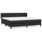vidaXL Giroletto a Molle con Materasso Nero 200x200 cm in Similpelle