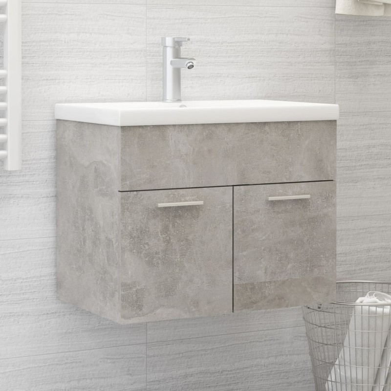 Mobile Sottolavabo Grigio Cemento 60x38,5x46 cm in Truciolato