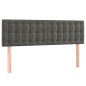 vidaXL Giroletto a Molle con Materasso Grigio Scuro 140x200 cm Velluto