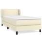 Giroletto a Molle con Materasso Crema 80x200 cm in Similpelle