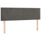 vidaXL Giroletto a Molle con Materasso Grigio Scuro 140x190 cm Velluto