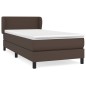 Giroletto a Molle con Materasso Marrone 90x200 cm in Similpelle