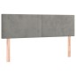 Giroletto a Molle con Materasso Grigio Chiaro 140x190cm Velluto