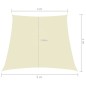 Parasole a Vela in Tela Oxford a Trapezio 3/5x4 m Crema Parasole a Vela in Tela Oxford a Trapezio 3/5x4 m Crema