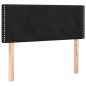 Giroletto a Molle con Materasso Nero 90x200 cm in Velluto