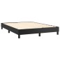 vidaXL Giroletto a Molle con Materasso Nero 140x190 cm in Similpelle